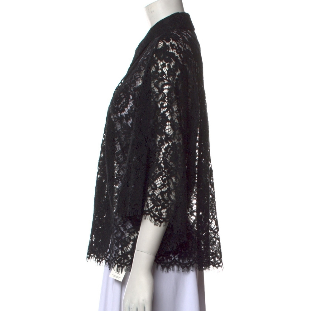 L'AGENCE Elegant Black Lace Top - Picture 2 of 4